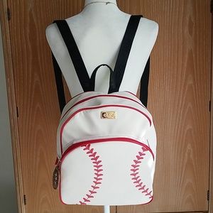 betsey johnson baseball backpack
